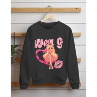 Pink doll crewneck (black) 
