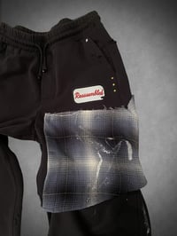 Image 2 of destroyed Mechanic Plaid Joggers 