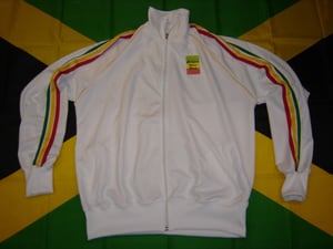 Image of Veste Survêtement Rasta Blanc Zippé