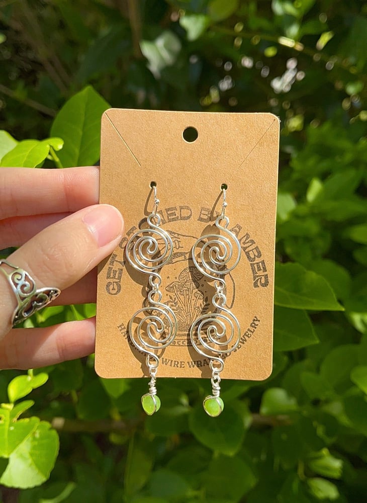 Image of Double swirl earrings (Silver)