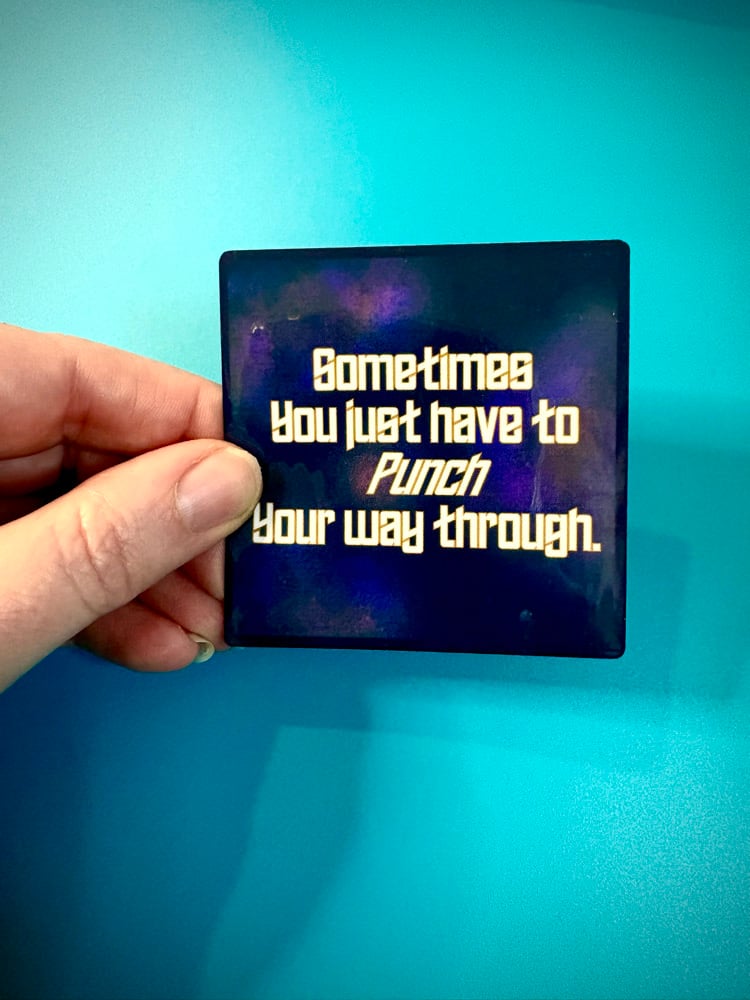 Image of Punch Your Way Through Sticker, Captain Janeway, Star Trek Voyager