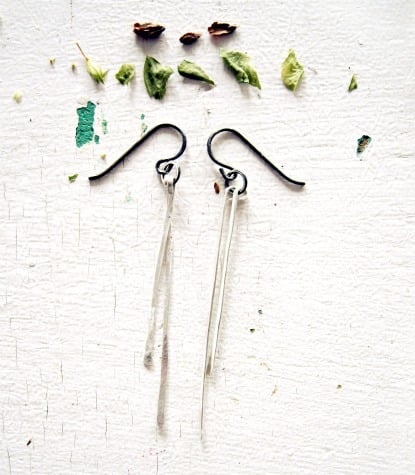 Image of silver stem earrings