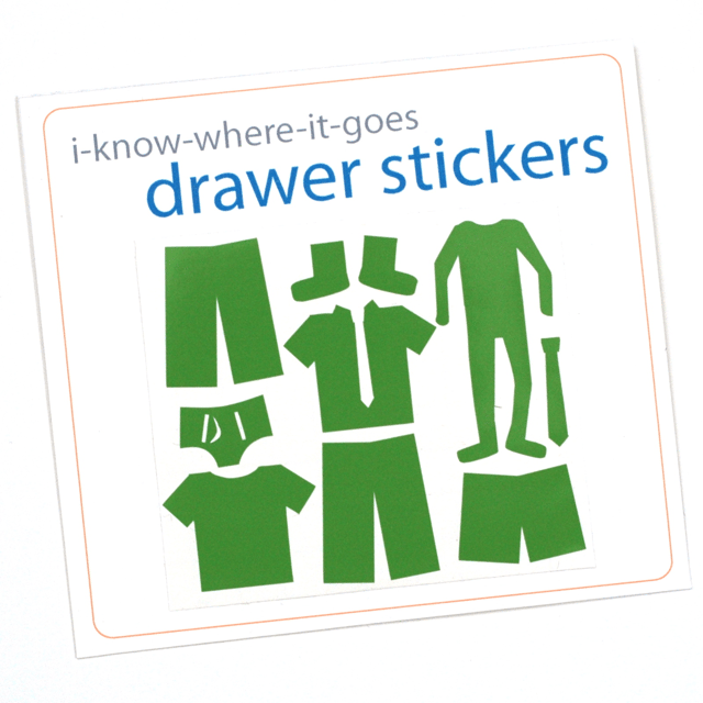 Image of Drawer Organizer Stickers - Boys