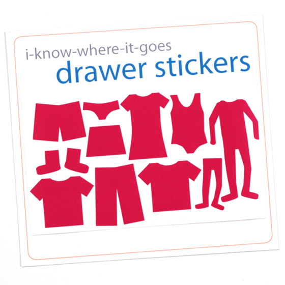 Image of Drawer Organizer Stickers - Girls