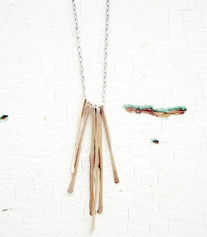 Image of gold stems necklace