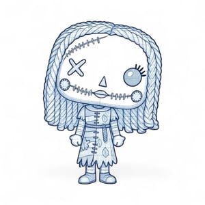 Image of Rag doll Sally art prints 5 x 7