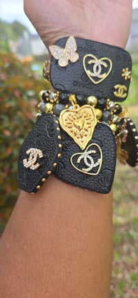 Image 4 of Coco black 4 Stack Bracelets