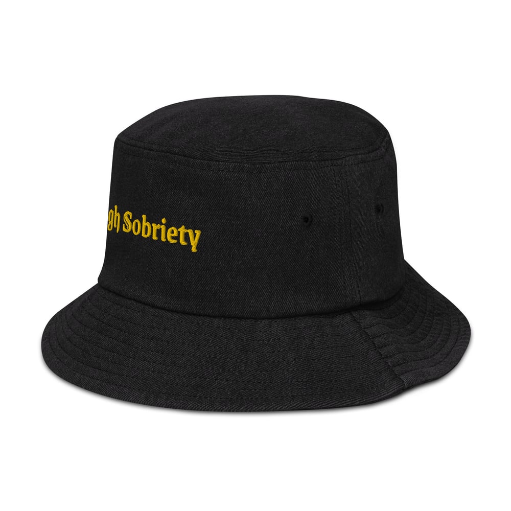 Image of "High Sobriety" Denim bucket hat