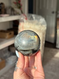 Image 2 of SUNSET LABRADORITE SPHERE -MADAGASCAR- B