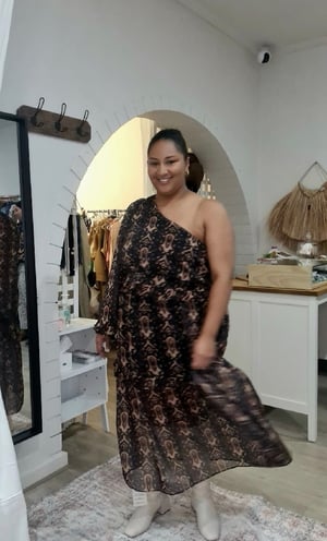 Image of Golden Night Paisley Print Celestial Love Maxi Dress. By Three of Something.