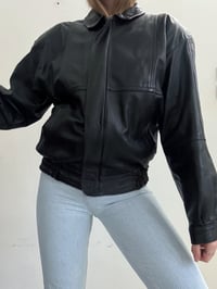Image 5 of Vintage oversized leather jacket // L