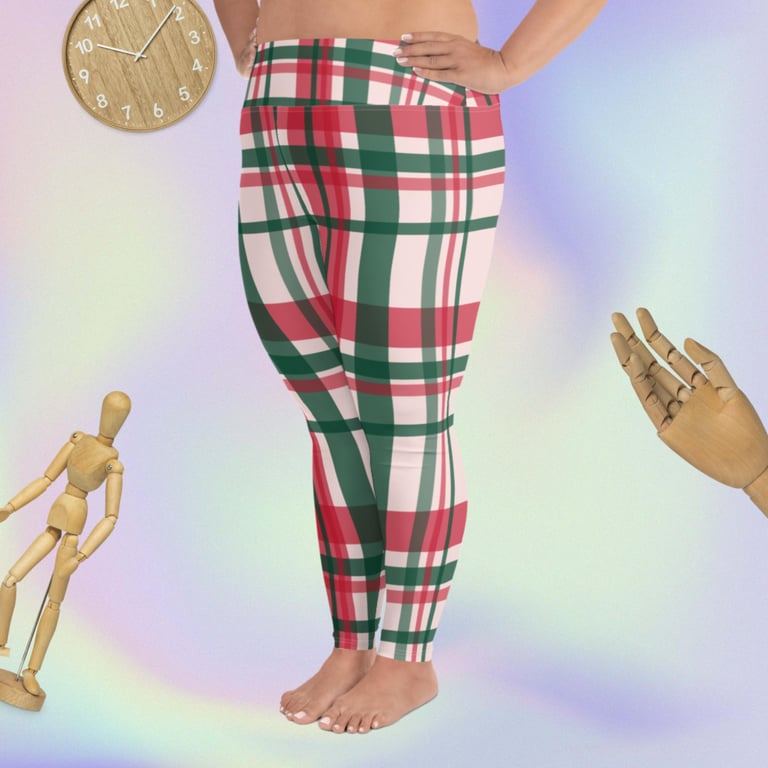 Give Me Plaid Plus-Size Leggings Image 3