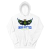 BOSSFITTED Neon Green and Blue Logo Unisex Hoodie