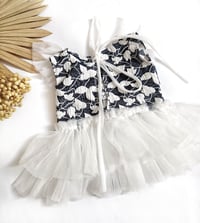Image 3 of Sitter photo session set set | Evie | age 9-12 months | white | navy blue