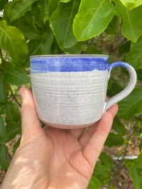 Image 3 of Small blue rim Dolphin mug