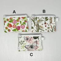 Image 2 of Mini Quilted Zipper Pouch / Keychain Wallet