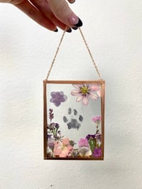 Image 2 of Pressed Flower Memorial (One Paw or Nose)