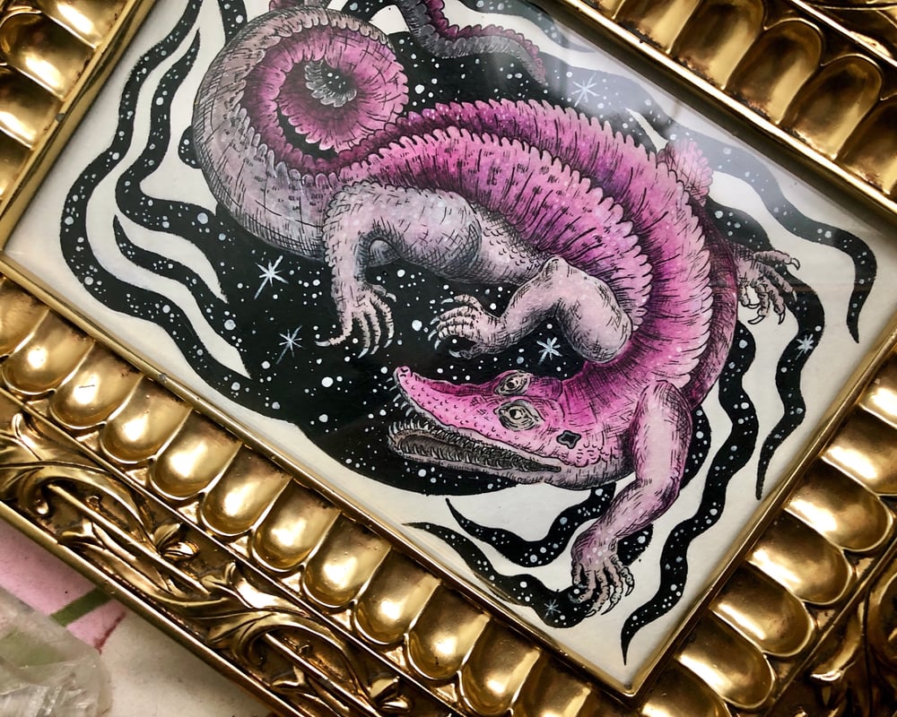 Image of Space Gator Painting