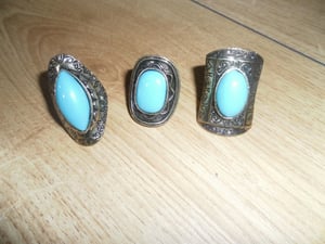Image of Chunky Turquoise Stone Ring