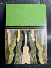 Image 2 of Layered Micarta & Camo G-carta Segmented Knife Scales