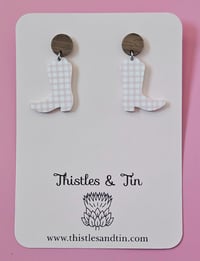 Image 5 of Western Boot Gingham Dangles 