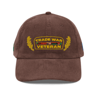 Image 10 of Trade War Veteran 💹📉🎖️🧢 Corduroy Cap 🆕