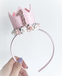 Image 2 of Baby Pink Headband Birthday Crown