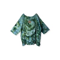 Image 1 of 3X PLUS 100% Cotton Forager Top in Verdant Spiral Ice Dye
