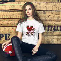 Image 1 of Valentine's Day Plaid Heart t-shirt