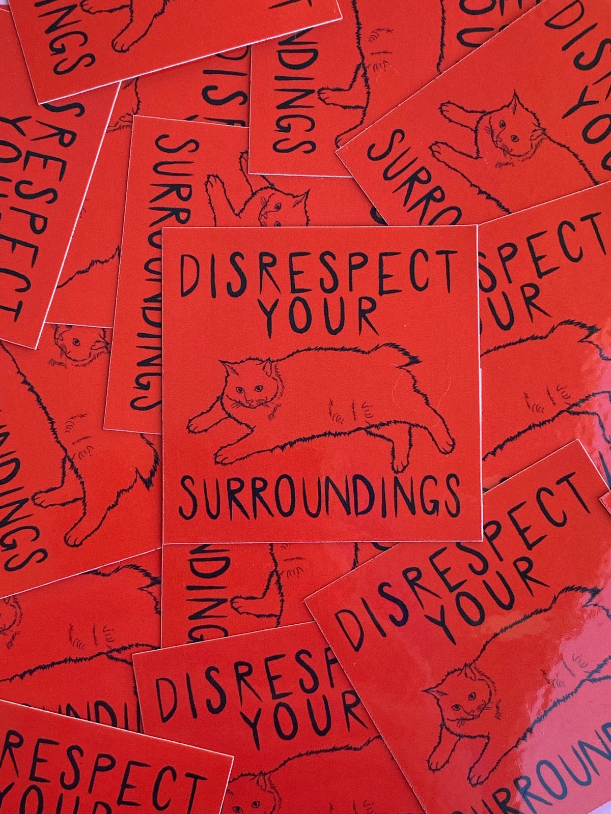 Image of Disrespect Your Surroundings Sticker