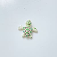 Image 2 of Tiny Green baby turtle figurine