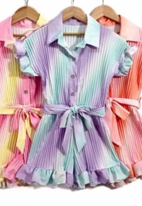 Image 5 of Girls Blue&Lilac Ombré Playsuit 
