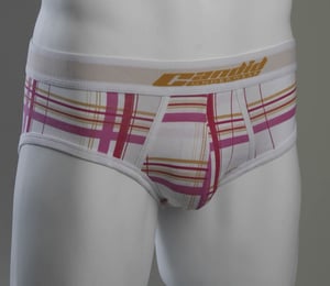 Image of Pink and Orange Plaid - Low Rise Brief