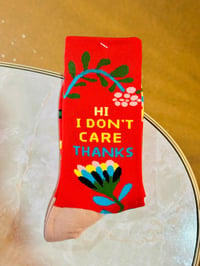 Image 2 of Floral Don’t Care Socks 4-8
