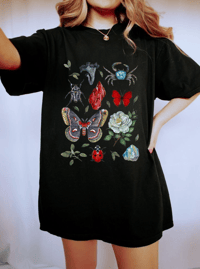 Image 1 of Cancer Nature Chart Black T-shirt