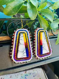 Image 3 of Stoned Inlay Earrings 