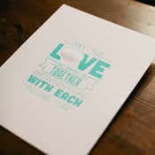 Image of 'L♥VE' • letterpress print