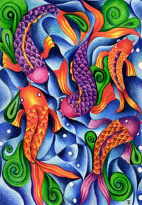 Image 1 of Japanese Abstract Fish