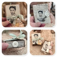 Image 4 of Vintage style button box and snippet book