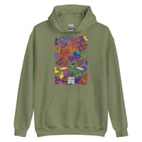 Image 5 of LOVEDCGOGO "LOVE HEARTS CRANK" Dark Unisex Hoodie (see color options)
