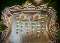 Image 3 of Aquamarine Cloud Earrings 