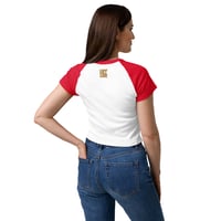 Image 3 of Kill Love #Buenas Women’s micro rib raglan baby tee