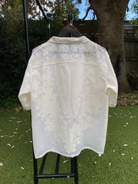 Image 2 of Shear White Rose button up (A)