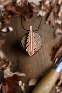 Image 1 of Feather-  Pendant Necklace 