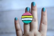 Image of Hand Painted Wood Ring - Sunset (one of a kind)