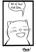 Image of "Troll fats" hand-drawn comic panel