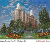 Image of Logan Utah LDS Mormon Temple Art Painting by Michael Seely