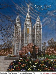 Image of Salt Lake City Utah LDS Mormon Temple Art Painting by Michael Seely