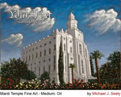 Image of St George Utah LDS Mormon Temple Art Painting by Michael Seely