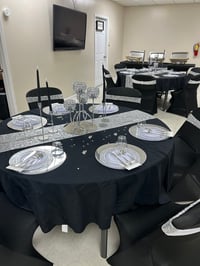 Image 1 of Cloth table set up for 6 people